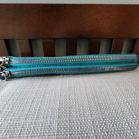 Rough & Tumble Tourmaline twin clutch with card slots - Picture 3 of 5